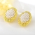 Picture of Featured White Gold Plated Big Stud Earrings with Full Guarantee