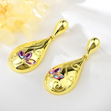 Show details for Classic Gold Plated Dangle Earrings with Fast Delivery