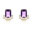 Show details for Eye-Catching Purple Delicate Big Stud Earrings with Member Discount