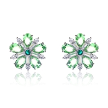 Show details for Attractive Green Cubic Zirconia Big Stud Earrings For Your Occasions
