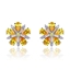 Show details for Good Quality Cubic Zirconia Yellow Big Stud Earrings