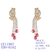 Picture of Brand New Red Copper or Brass Dangle Earrings with SGS/ISO Certification