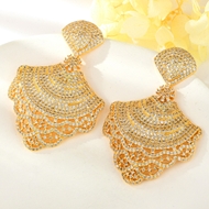 Show details for Luxury Cubic Zirconia Dangle Earrings with Beautiful Craftmanship