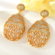 Show details for Hypoallergenic White Gold Plated Dangle Earrings As a Gift