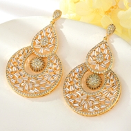 Show details for Irresistible White Big Dangle Earrings As a Gift