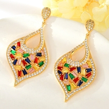 Show details for Copper or Brass Big Dangle Earrings Shopping