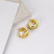 Picture of Low Price Gold Plated Delicate Huggie Earrings from Top Designer