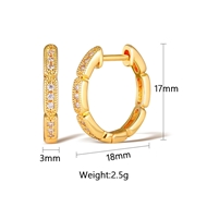 Picture of Delicate Cubic Zirconia Huggie Earrings with Speedy Delivery