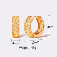 Picture of Trendy Copper or Brass Small Huggie Earrings with No-Risk Refund