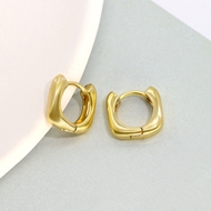 Picture of Good Quality Plain Copper or Brass Huggie Earrings
