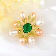 Show details for Affordable Gold Plated Flowers & Plants Brooche As a Gift