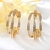 Picture of Copper or Brass Cubic Zirconia Big Hoop Earrings at Super Low Price