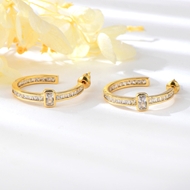 Show details for Stylish Big White Big Hoop Earrings