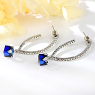 Show details for Copper or Brass Cubic Zirconia Big Hoop Earrings at Great Low Price