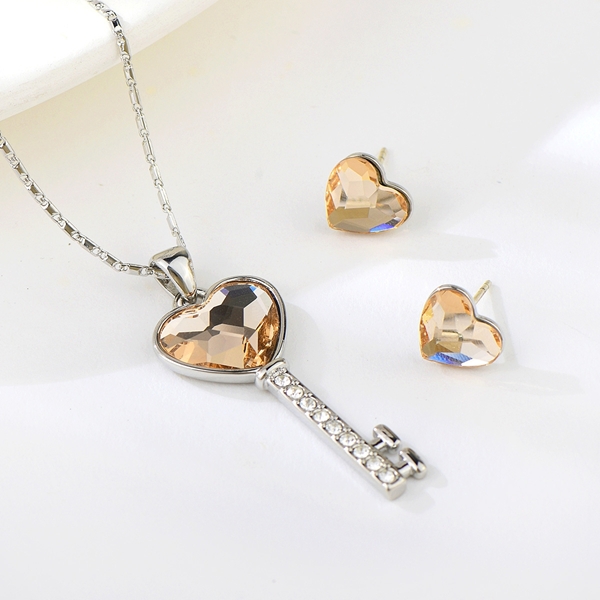 Picture of Love & Heart Zinc Alloy 2 Piece Jewelry Set with Worldwide Shipping