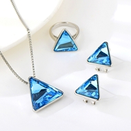 Show details for Geometric Small 3 Piece Jewelry Set of Original Design