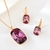 Picture of Trendy Pink Geometric 2 Piece Jewelry Set with No-Risk Refund