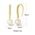 Picture of Nickel Free Gold Plated Copper or Brass Dangle Earrings with No-Risk Refund