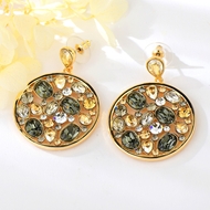 Show details for Copper or Brass Swarovski Element Dangle Earrings with Unbeatable Quality