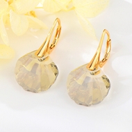 Show details for Fancy Big Yellow Dangle Earrings