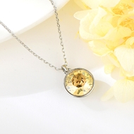 Show details for Low Cost Platinum Plated Small Pendant Necklace with Low Cost