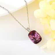 Show details for New Swarovski Element Platinum Plated Pendant Necklace