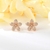 Picture of Flower Cubic Zirconia Big Stud Earrings with Beautiful Craftmanship