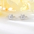 Picture of Eye-Catching White Platinum Plated Big Stud Earrings with Member Discount