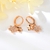 Picture of New Season White Rose Gold Plated Dangle Earrings with SGS/ISO Certification