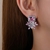 Picture of Flowers & Plants Platinum Plated Big Stud Earrings with Fast Shipping