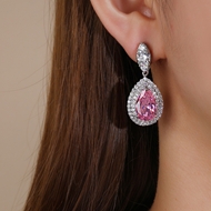 Picture of Famous Big Pink Dangle Earrings