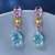 Picture of Low Cost Gold Plated Cubic Zirconia Dangle Earrings with Low Cost