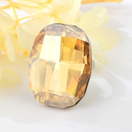 Show details for Irresistible Yellow Swarovski Element Fashion Ring As a Gift