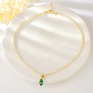 Show details for Impressive Green Swarovski Element Pendant Necklace with Low MOQ