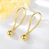 Picture of Eye-Catching Gold Plated Plain Dangle Earrings with Member Discount