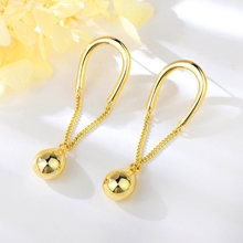 Show details for Eye-Catching Gold Plated Plain Dangle Earrings with Member Discount