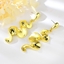 Show details for Unusual Big Gold Plated Dangle Earrings