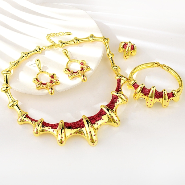 Picture of Pretty Artificial Crystal Dubai 4 Piece Jewelry Set