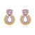 Picture of Nickel Free Gold Plated Cubic Zirconia Dangle Earrings with No-Risk Refund