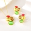 Show details for Recommended Gold Plated Green 2 Piece Jewelry Set from Top Designer