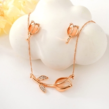 Show details for Fancy Flower Zinc Alloy 2 Piece Jewelry Set