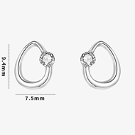 Picture of Work 999 Sterling Silver Small Hoop Earrings with Beautiful Craftmanship