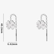 Picture of Sparkly Holiday Flower Small Hoop Earrings