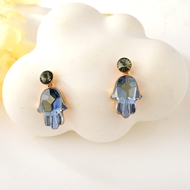 Show details for Great Swarovski Element Copper or Brass Dangle Earrings