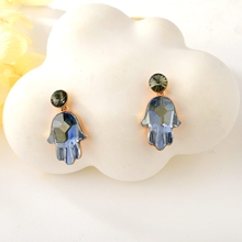 Show details for Great Swarovski Element Copper or Brass Dangle Earrings