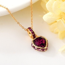 Show details for Designer Rose Gold Plated Purple Pendant Necklace Online