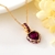 Picture of Designer Rose Gold Plated Purple Pendant Necklace Online