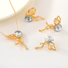 Show details for New Swarovski Element Party 3 Piece Jewelry Set