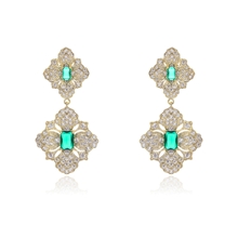 Show details for Sparkling Party Copper or Brass Dangle Earrings