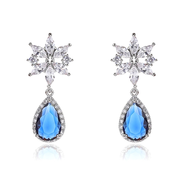 Picture of Sparkling Party Cubic Zirconia Dangle Earrings